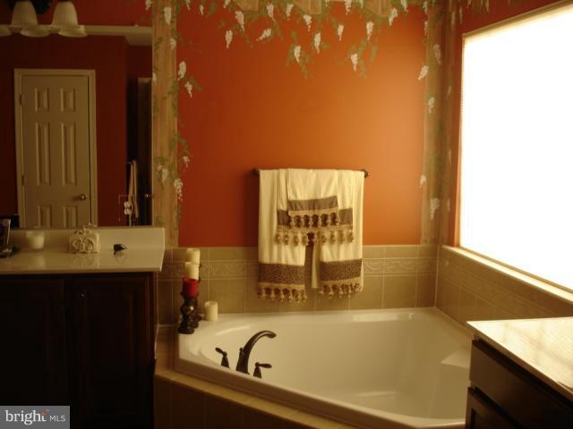 6554 Pebble Brooke Road Baltimore, MD 21209 - Photo 10 of 17 a bathroom with a bathtub sink and mirror