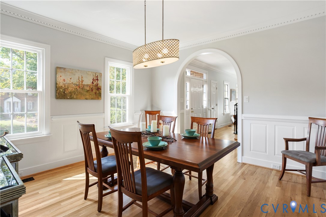 407 Lynchell Place Henrico, VA 23238 - Photo 7 of 50 a view of a dining room with furniture and wooden floor