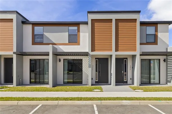 a view of a brick building