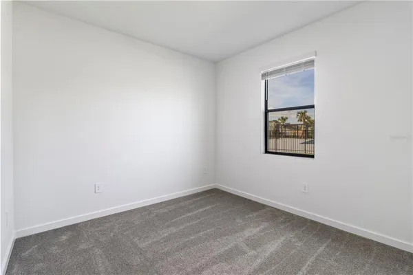 an empty room with a window