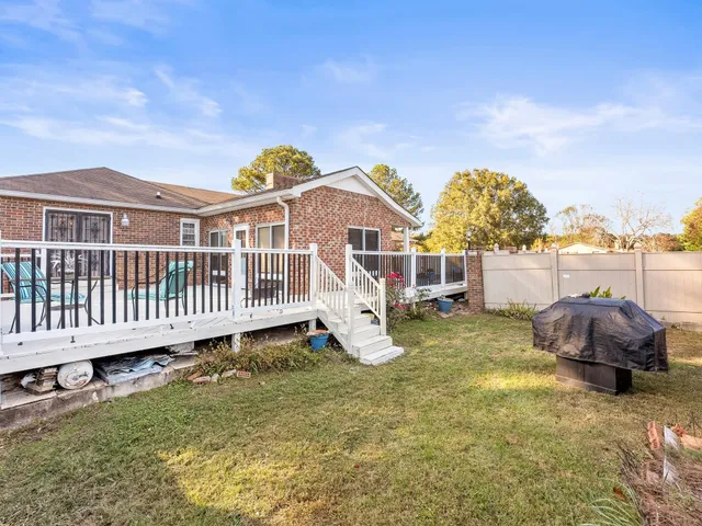 a view of outdoor space deck and kitchen