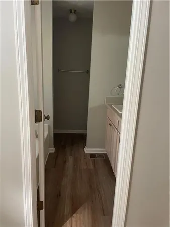 a view of a walk in closet