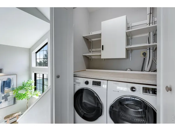 a view of a yard from a balcony