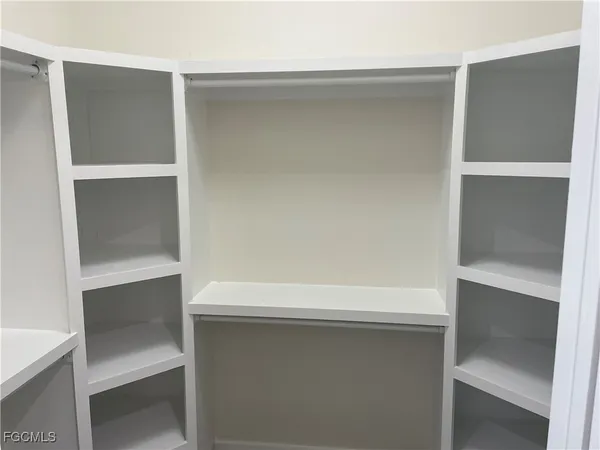 a close view of closet