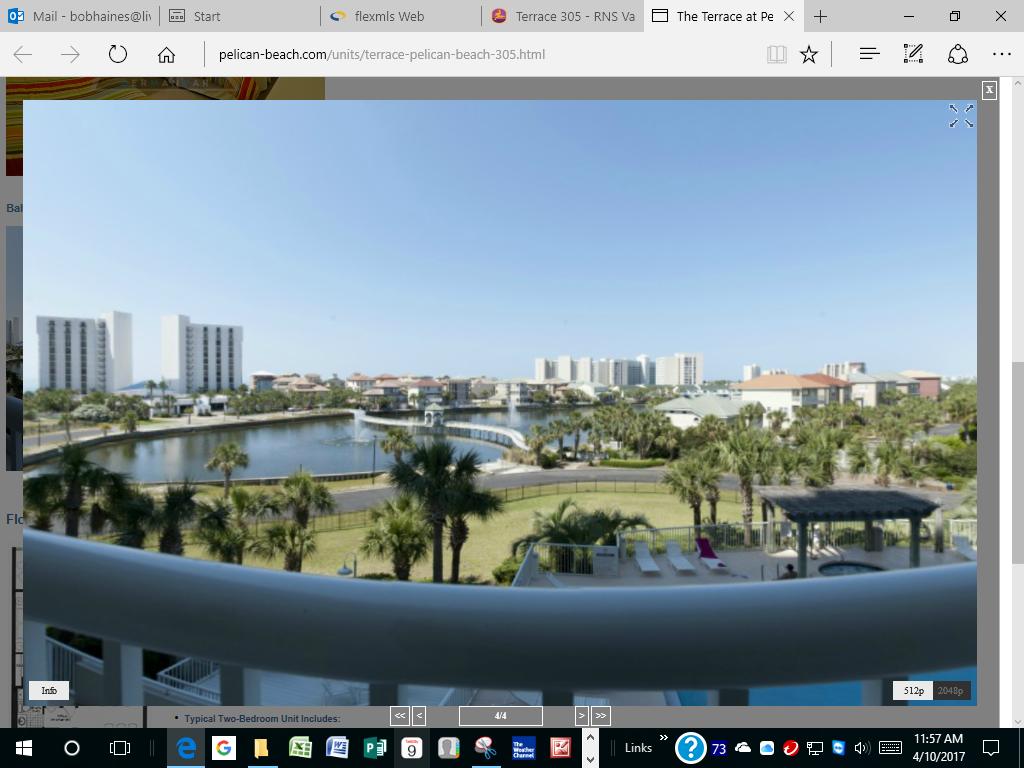 970 Highway 98, Unit 305 Destin, FL 32541 - Photo 47 of 65 a view of a lake from a terrace