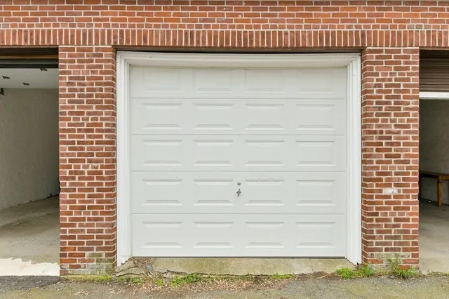 a view of wooden door