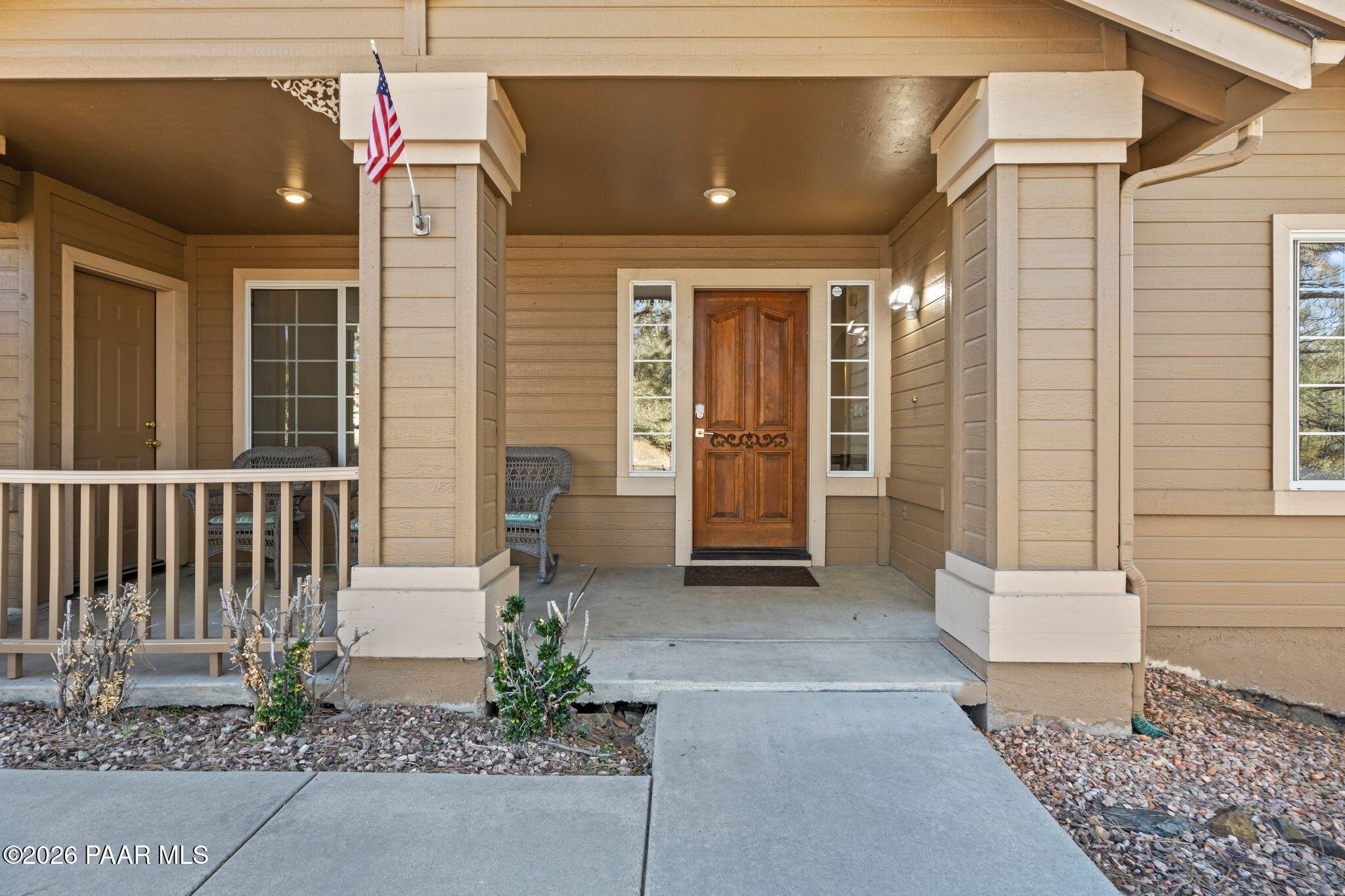 2015 Shadow Valley Ranch Road Prescott, AZ 86305 - Photo 3 of 42 a porch with seating space