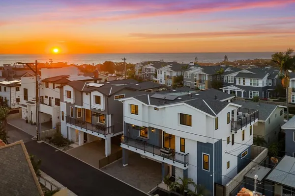 a view of a city with tall buildings