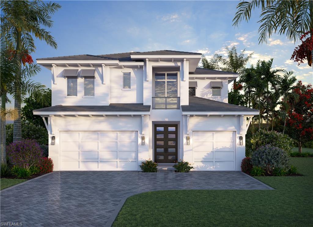 1105 Hollygate Lane Naples, FL 34103 - Photo 2 of 21 View of front of home with a garage and a front yard