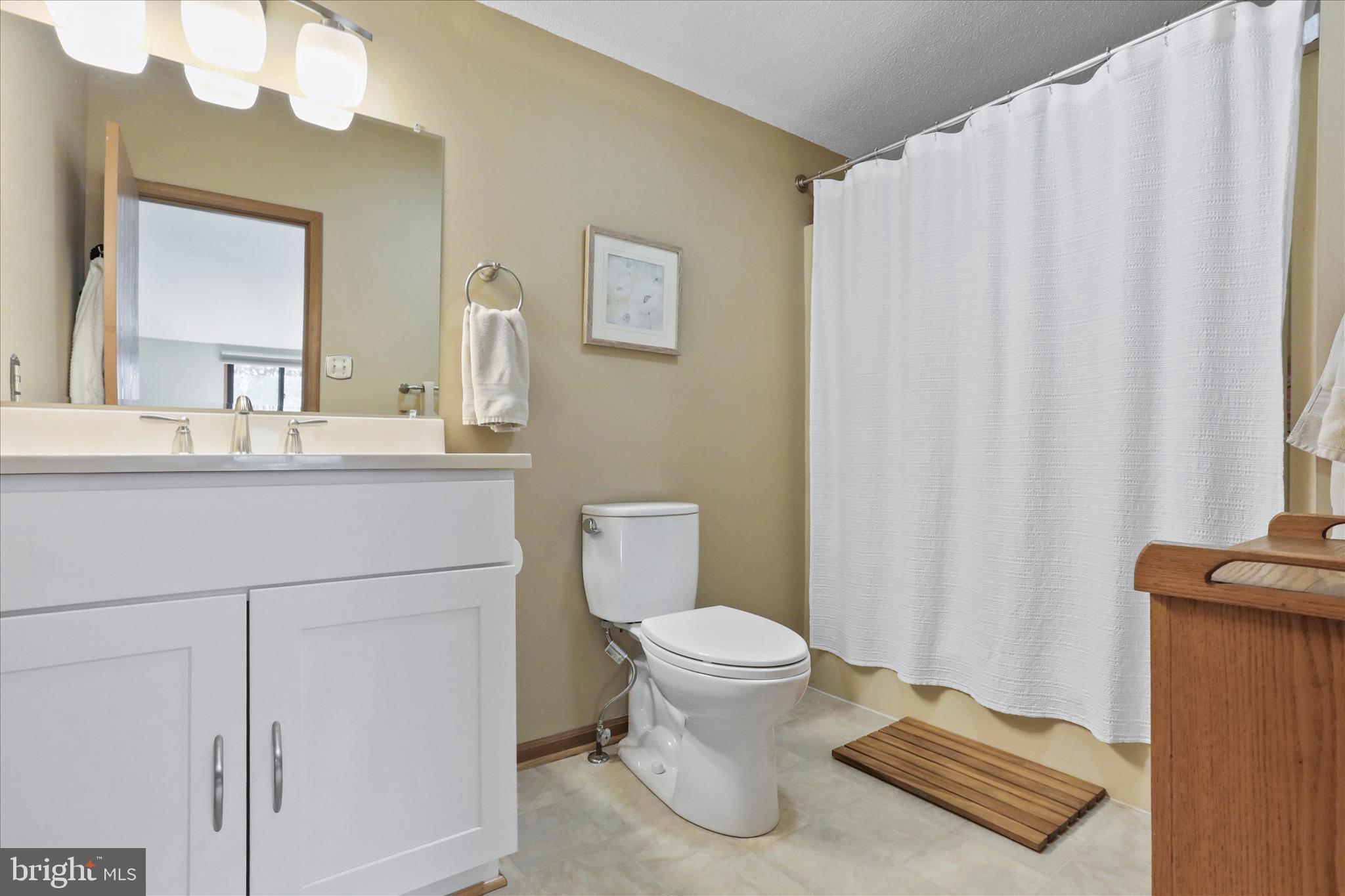 321 Clubhouse Ridge Hedgesville, WV 25427 - Photo 23 of 36 a bathroom with a sink a toilet and mirror