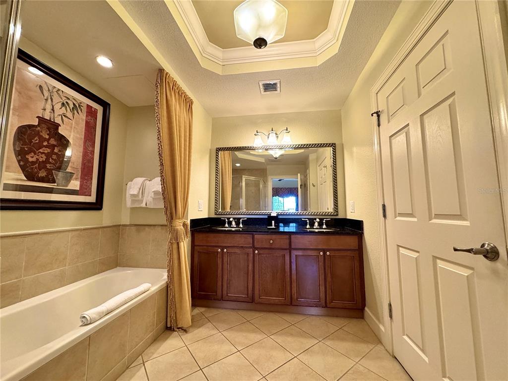 1350 Centre Ct Ridge Drive, Unit 401 Reunion, FL 34747 - Photo 25 of 32 a bathroom with a bathtub a sink and a mirror