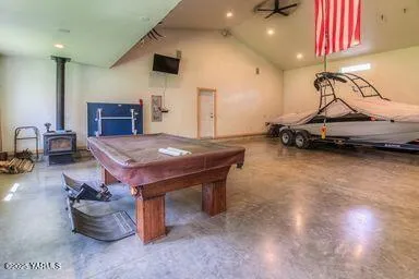 a room with furniture and a table