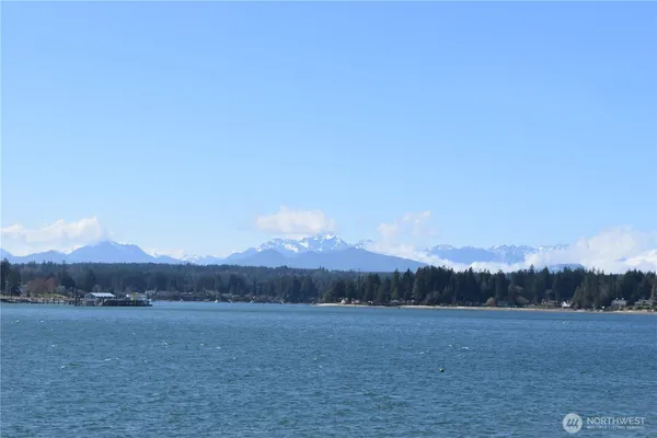 a view of lake and mountain