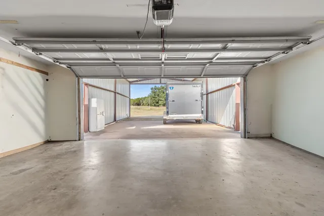 a view of a garage