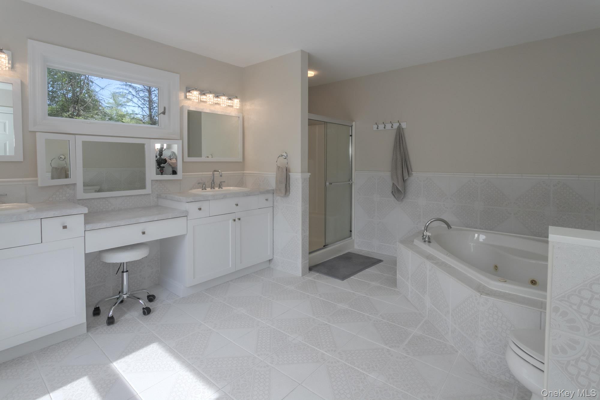 102 Beverly Road Chester, NY 10918 - Photo 29 of 49 a spacious bathroom with a granite countertop sink a toilet and bathtub