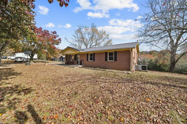 a view of a house with a patio