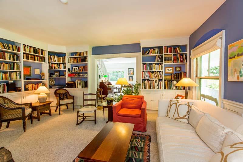 85 Foreside Road Cumberland, ME 04110 - Photo 9 of 35 Custom bookcases line the walls and...
