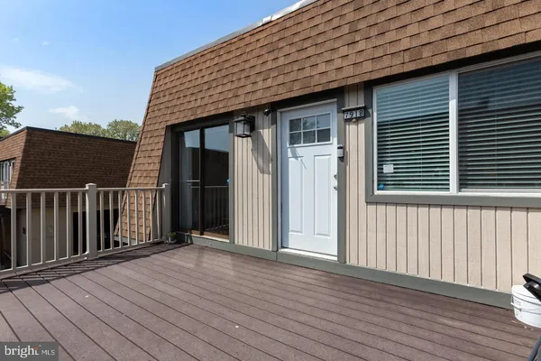 a view of wooden deck