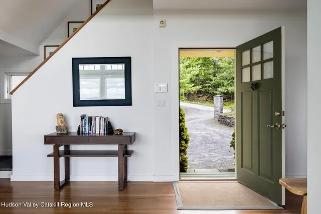 a view of a city skyline from a balcony