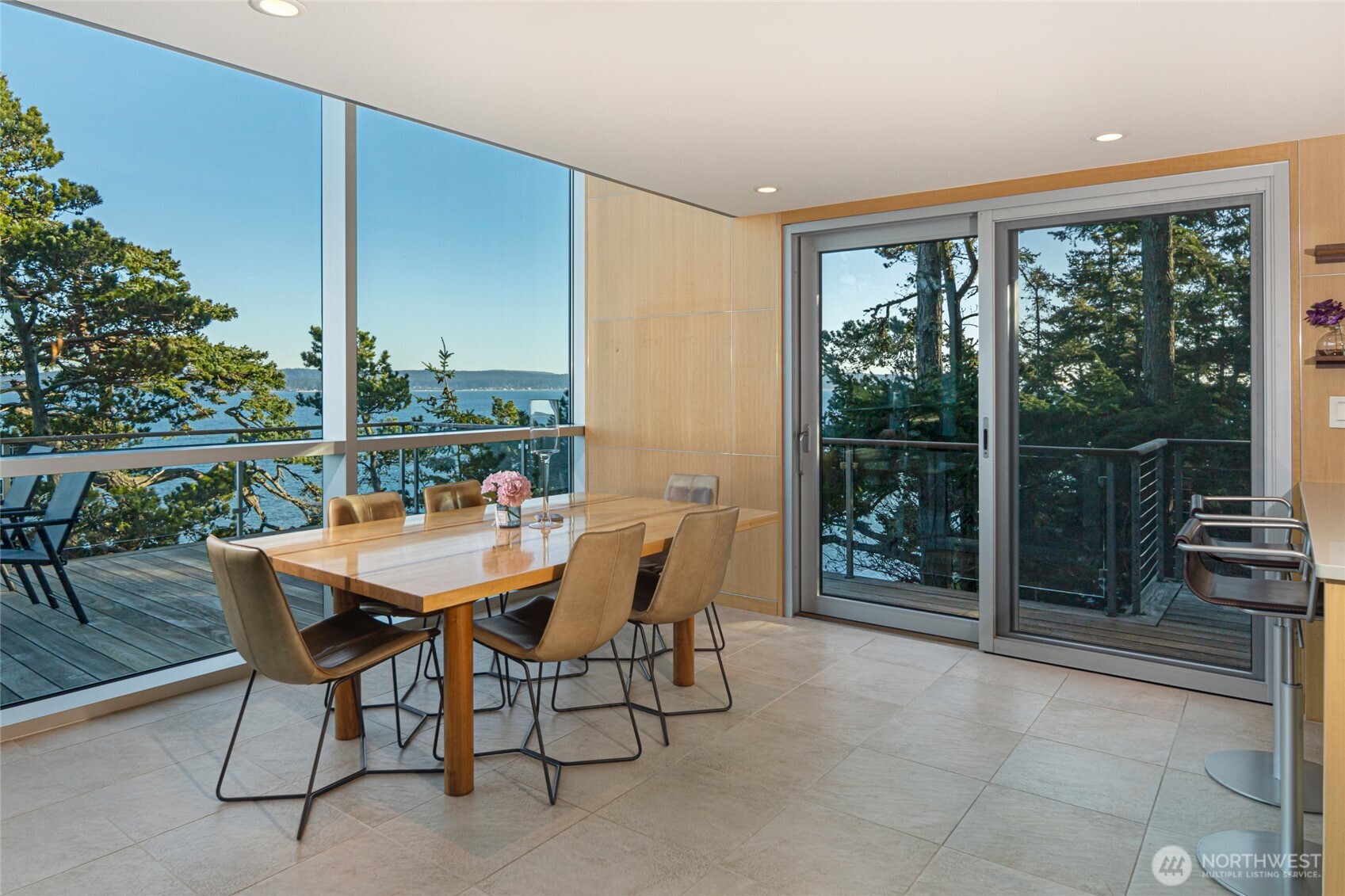 2623 Pear Point Road Friday Harbor, WA 98250 - Photo 14 of 40 a dining room with furniture and front door