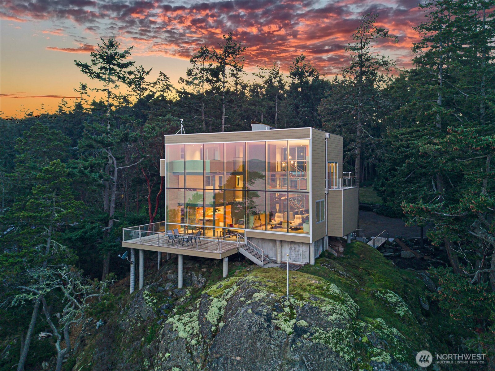 2623 Pear Point Road Friday Harbor, WA 98250 - Photo 3 of 40 a view of house with backyard entertaining space and garden