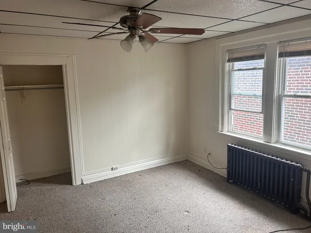 an empty room with a window