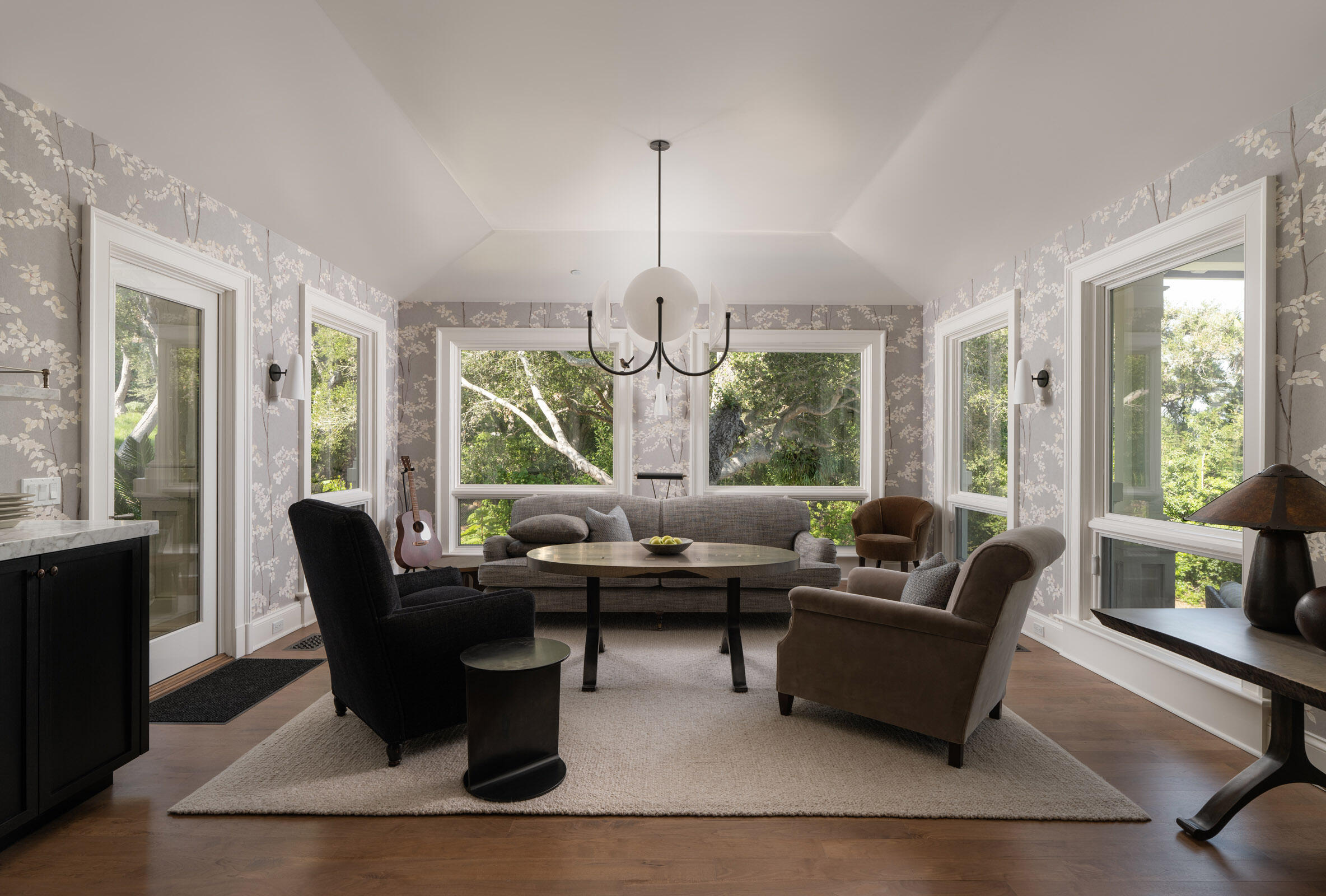 Undisclosed Address Montecito, CA 93108 - Photo 13 of 41 a living room with furniture and large windows