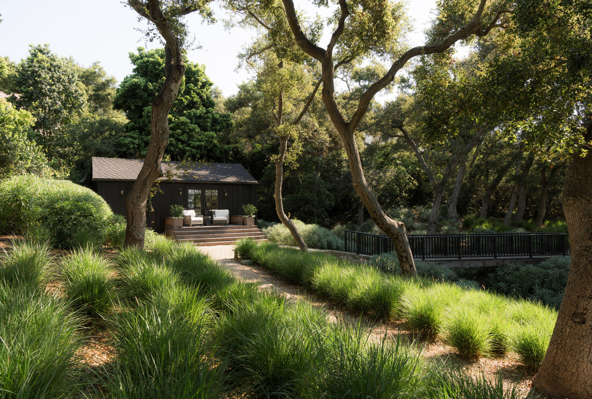 Undisclosed Address Montecito, CA 93108 - Photo 34 of 41 a view of a backyard with swimming pool