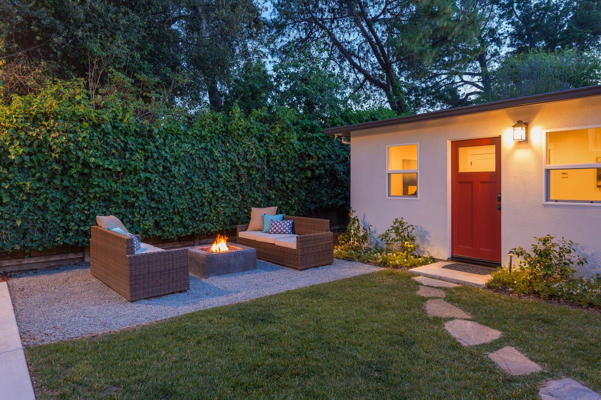 1489 Brookmill Road Los Altos, CA 94024 - Photo 34 of 43 a backyard of a house with table and chairs