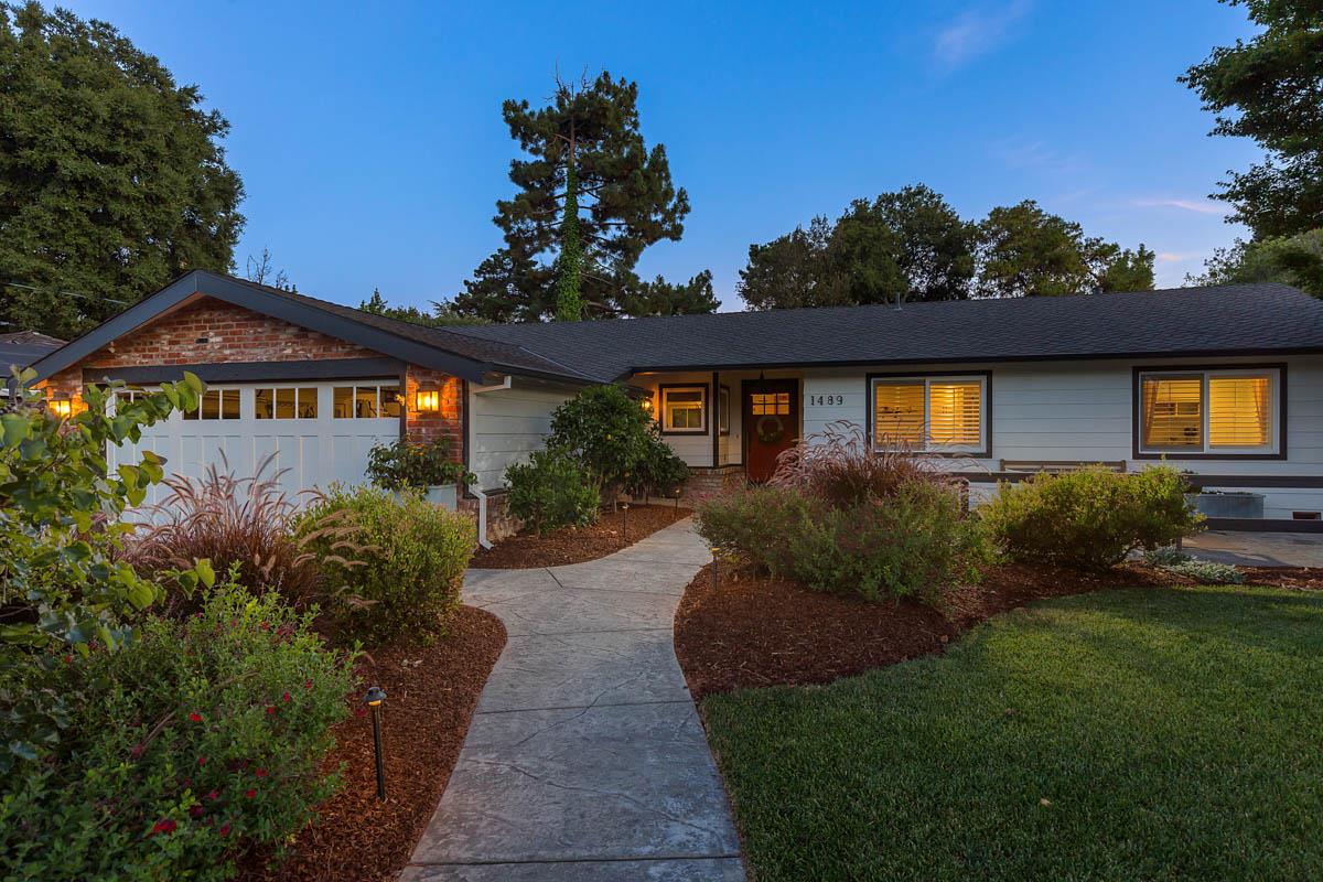 1489 Brookmill Road Los Altos, CA 94024 - Photo 5 of 43 a front view of a house with a yard