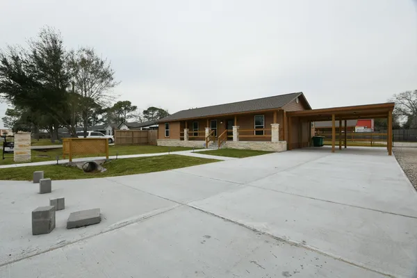 a view of a volley ball court