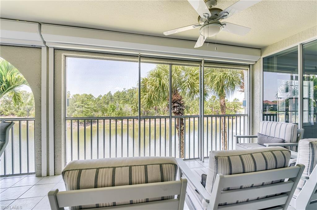 10751 Crooked River Road, Unit 202 Estero, FL 34135 - Photo 36 of 45 LANAI WITH ELECTRIC HURRICANE SHUTTERS