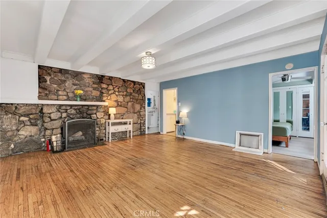 a view of a livingroom with a fireplace