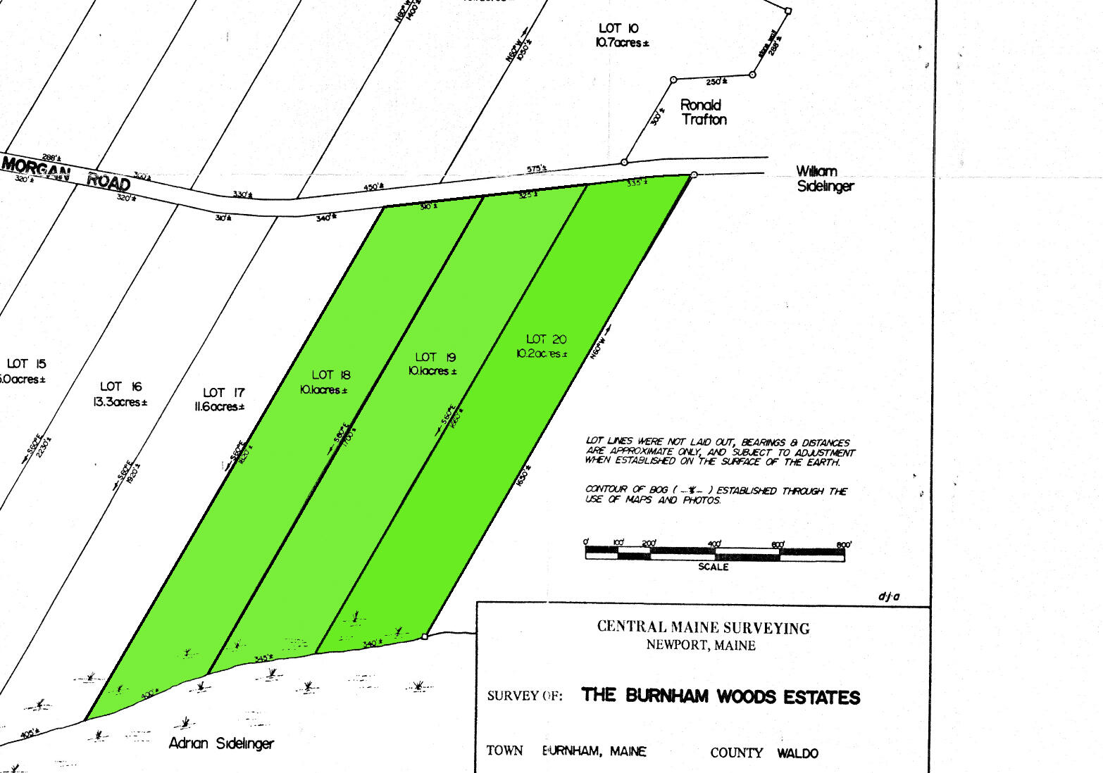 40-41 & 43 Morgan Road Burnham, ME 04922 - Photo 7 of 14 Survey - Lot 20 cr 2