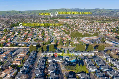 an aerial view of a city