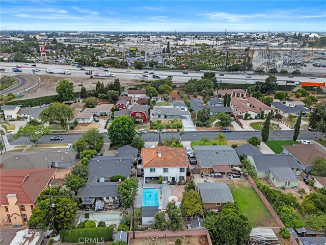 an aerial view of a city