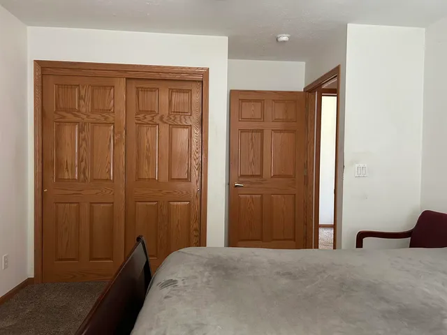 a view of a livingroom with a wardrobe space