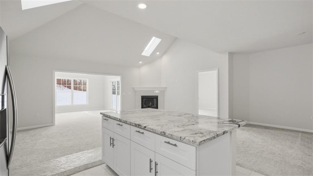 300 River Rdg Court Baden, PA 15005 - Photo 13 of 28 a bathroom with a granite countertop sink and a mirror