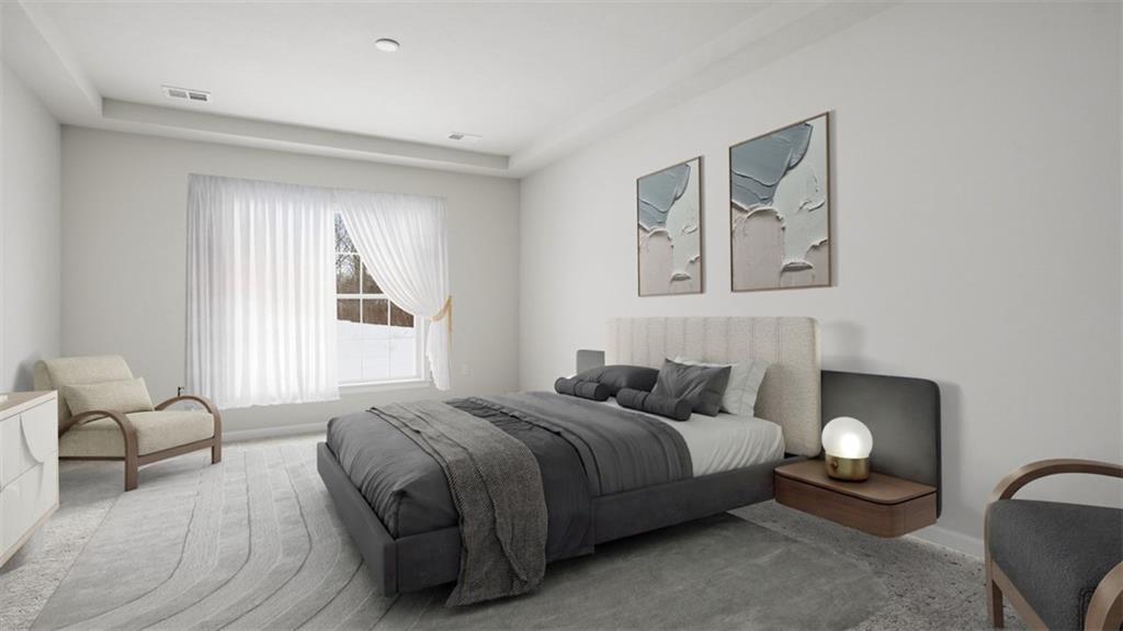 300 River Rdg Court Baden, PA 15005 - Photo 18 of 28 a spacious bedroom with a bed and chair