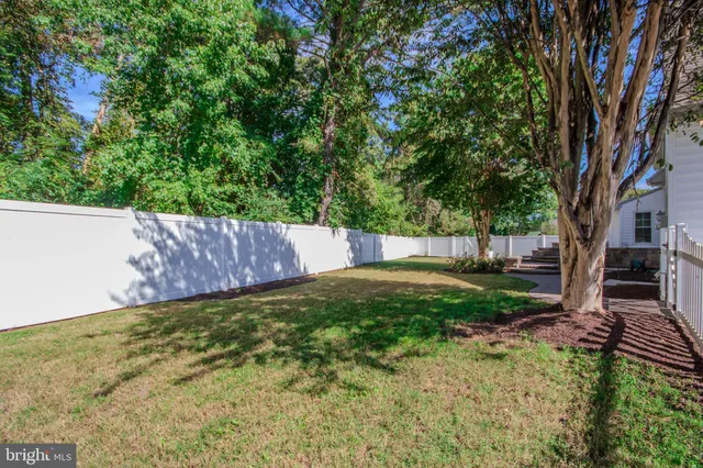 a view of back yard of the house