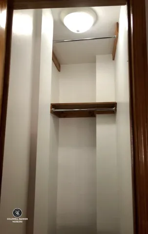 a close view of closet