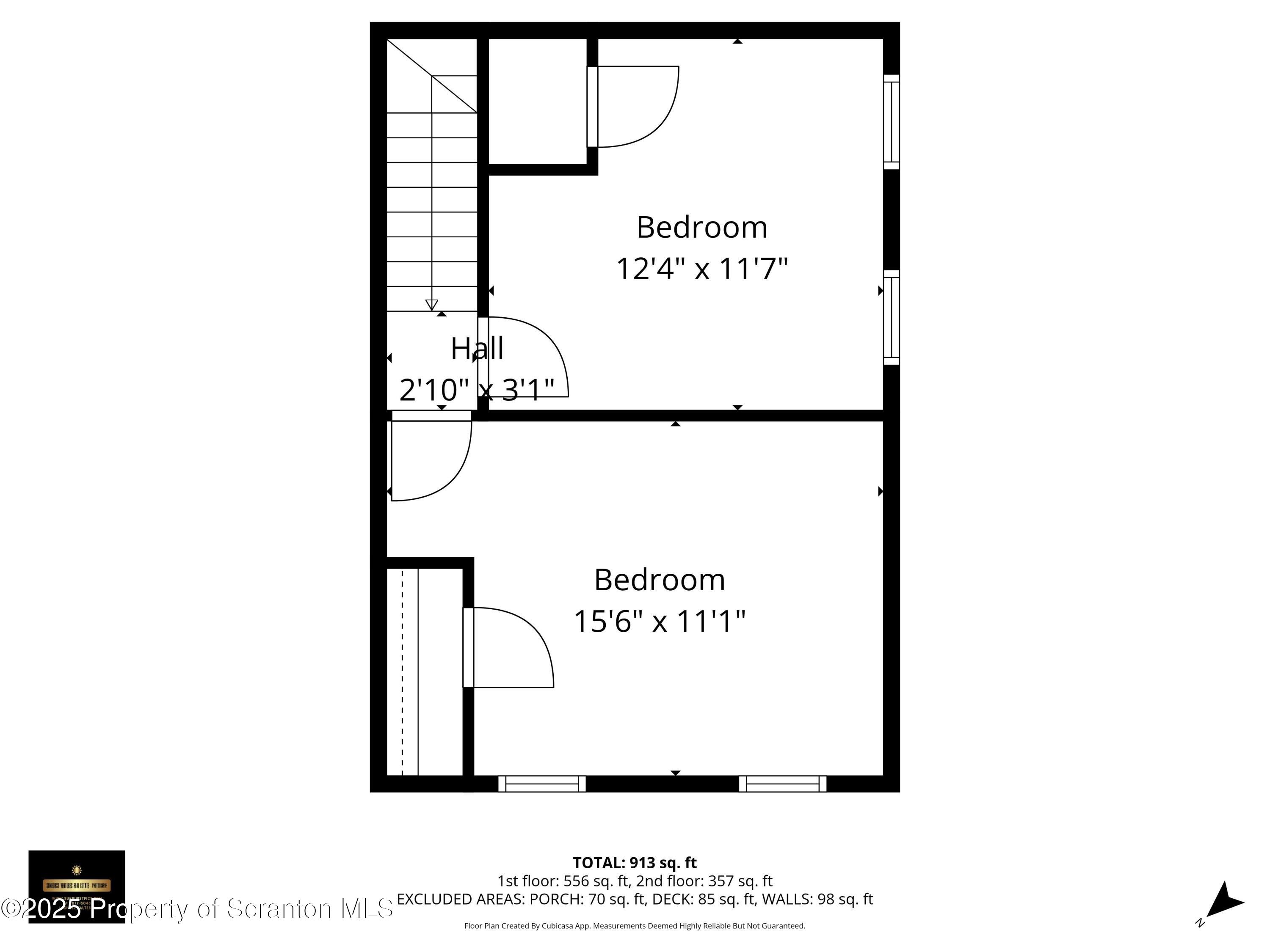 820 Oak Street Eynon, PA 18403 - Photo 22 of 27 2nd_floor_820_oak_street_eynon_with_dim