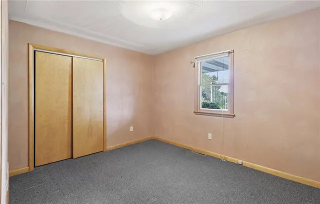 a hallway with windows