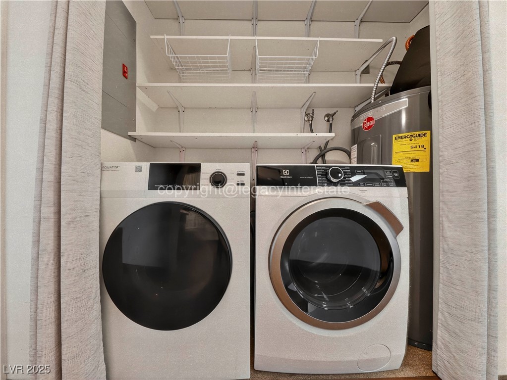 390 East 300 South, Unit 3A Parowan, UT 84761 - Photo 12 of 25 Washroom featuring independent (brand new) Electrolux washer and used dryer and water heater