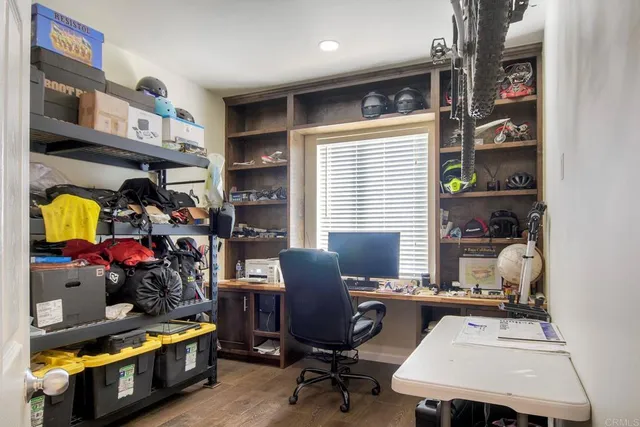 a room with furniture and a window