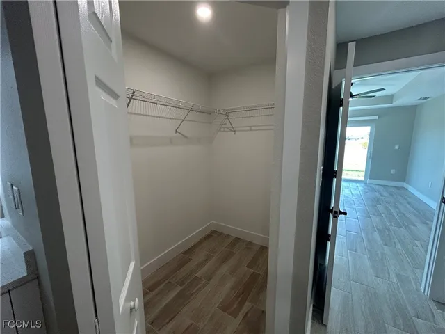 a view of a walk in closet