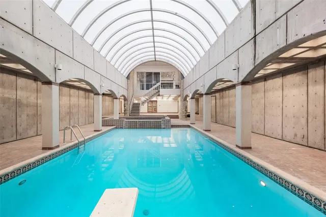 a view of a terrace with a garden