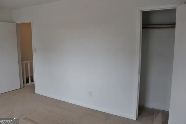 an empty room with a window