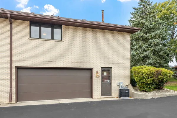 a view of a house with a garage