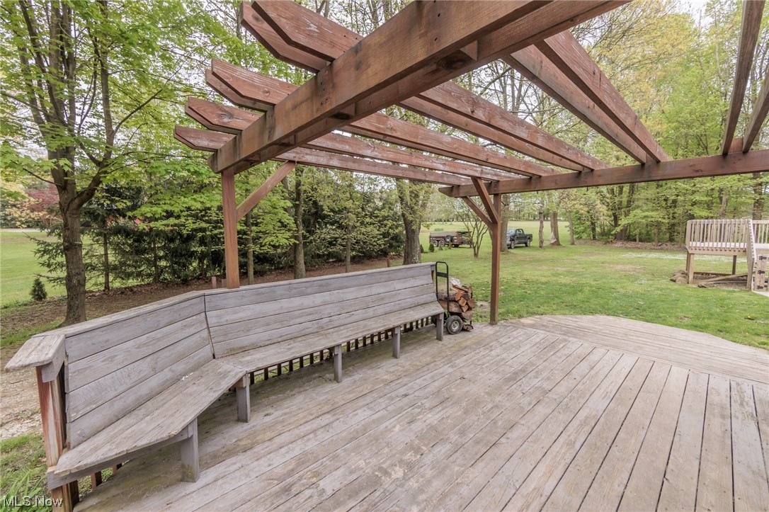 4560 Winchell Road Mantua, OH 44255 - Photo 34 of 35 Side Deck is relaxing w/Pergola.